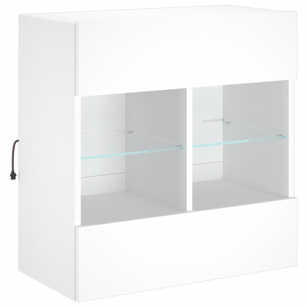 Tv-Meubel Met Led-Verlichting 58,5X30X60,5 Cm 1 58.5 x 30 x 60.5 cm Wit