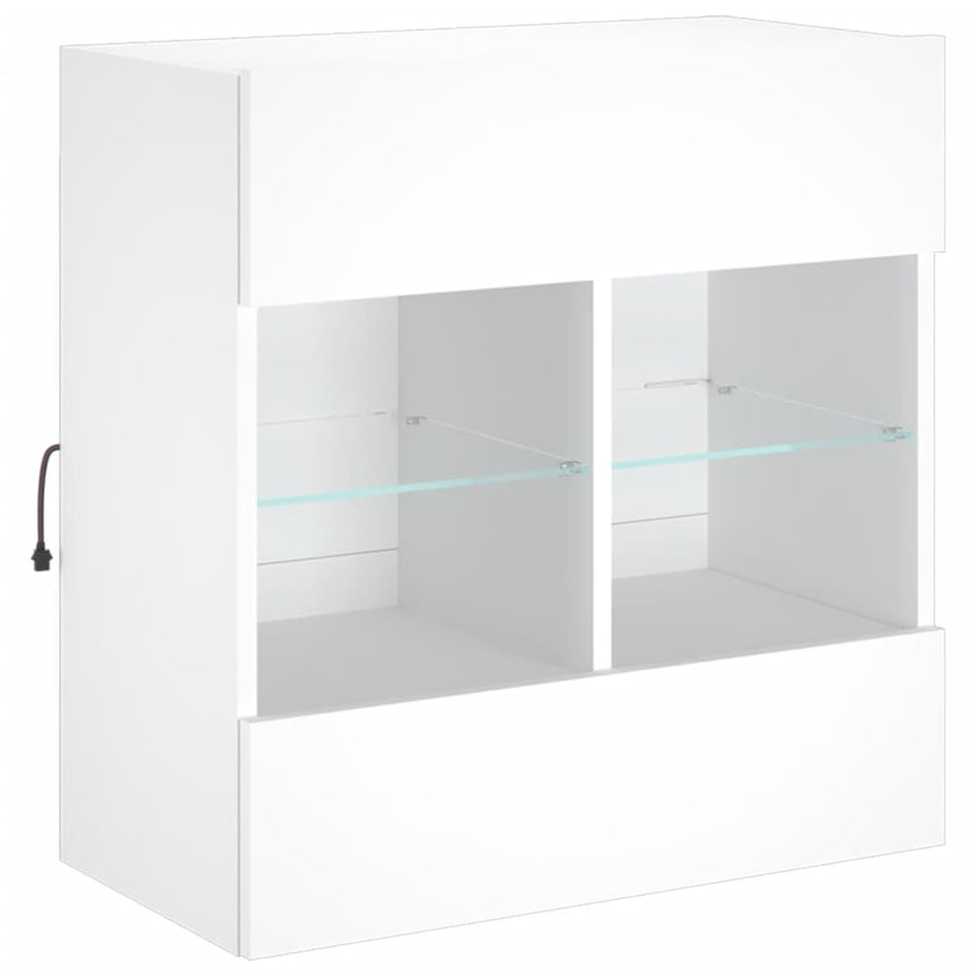 Tv-Meubel Met Led-Verlichting 58,5X30X60,5 Cm 1 58.5 x 30 x 60.5 cm Wit
