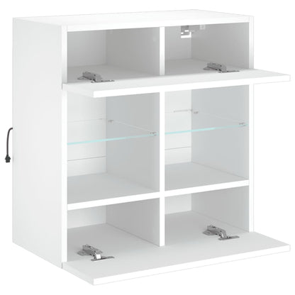 Tv-Meubel Met Led-Verlichting 58,5X30X60,5 Cm 1 58.5 x 30 x 60.5 cm Wit