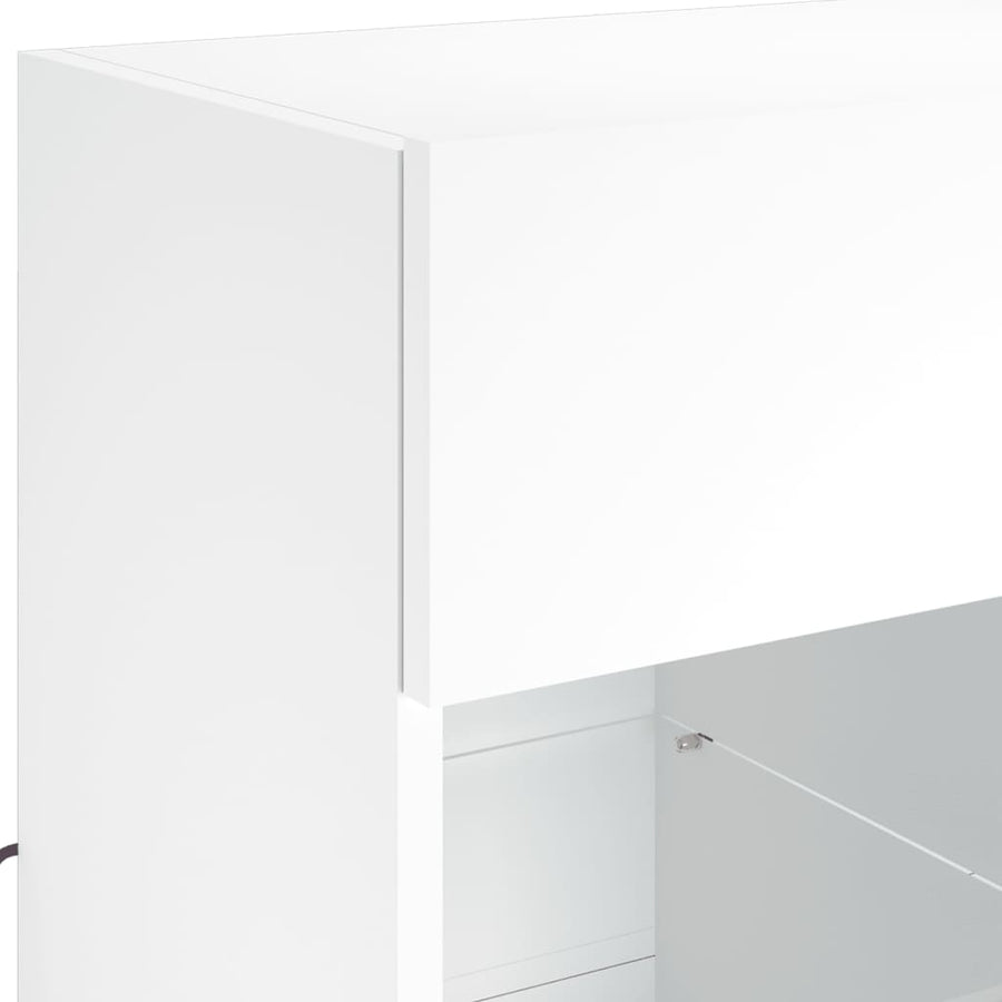 Tv-Meubel Met Led-Verlichting 58,5X30X60,5 Cm 1 58.5 x 30 x 60.5 cm Wit