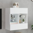 Tv-meubel 58,5x30x60,5 cm wit LED