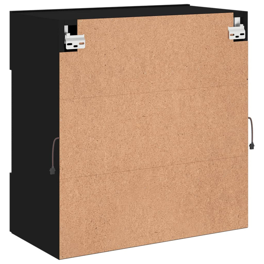 Tv-Wandmeubel Met Led-Verlichting 58,5X30X60,5 Cm 1 58.5 x 30 x 60.5 cm Zwart