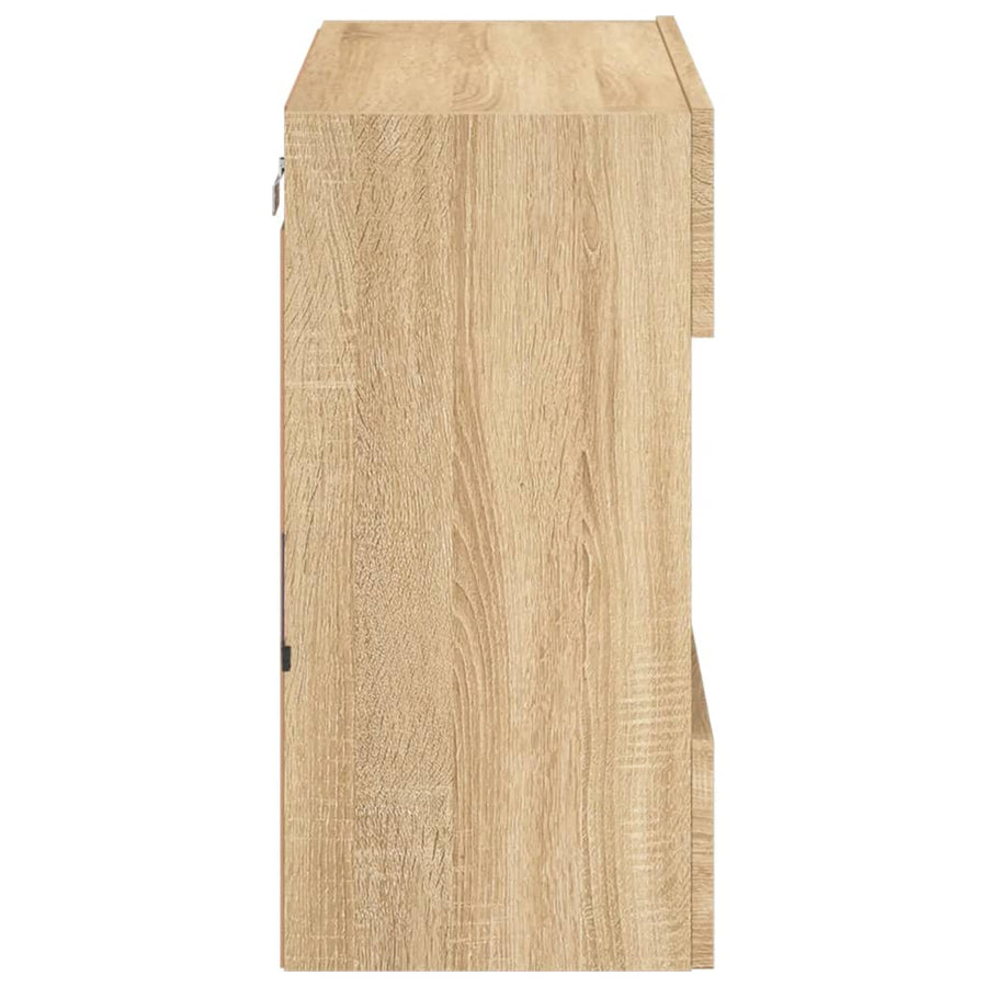 Tv-Wandmeubel Met Led-Verlichting 58,5X30X60,5 Cm 1 58.5 x 30 x 60.5 cm Sonoma eiken