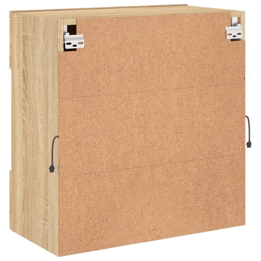 Tv-Wandmeubel Met Led-Verlichting 58,5X30X60,5 Cm 1 58.5 x 30 x 60.5 cm Sonoma eiken