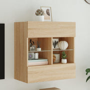 Tv-wandmeubel 58,5x30x60,5 cm sonoma eiken led