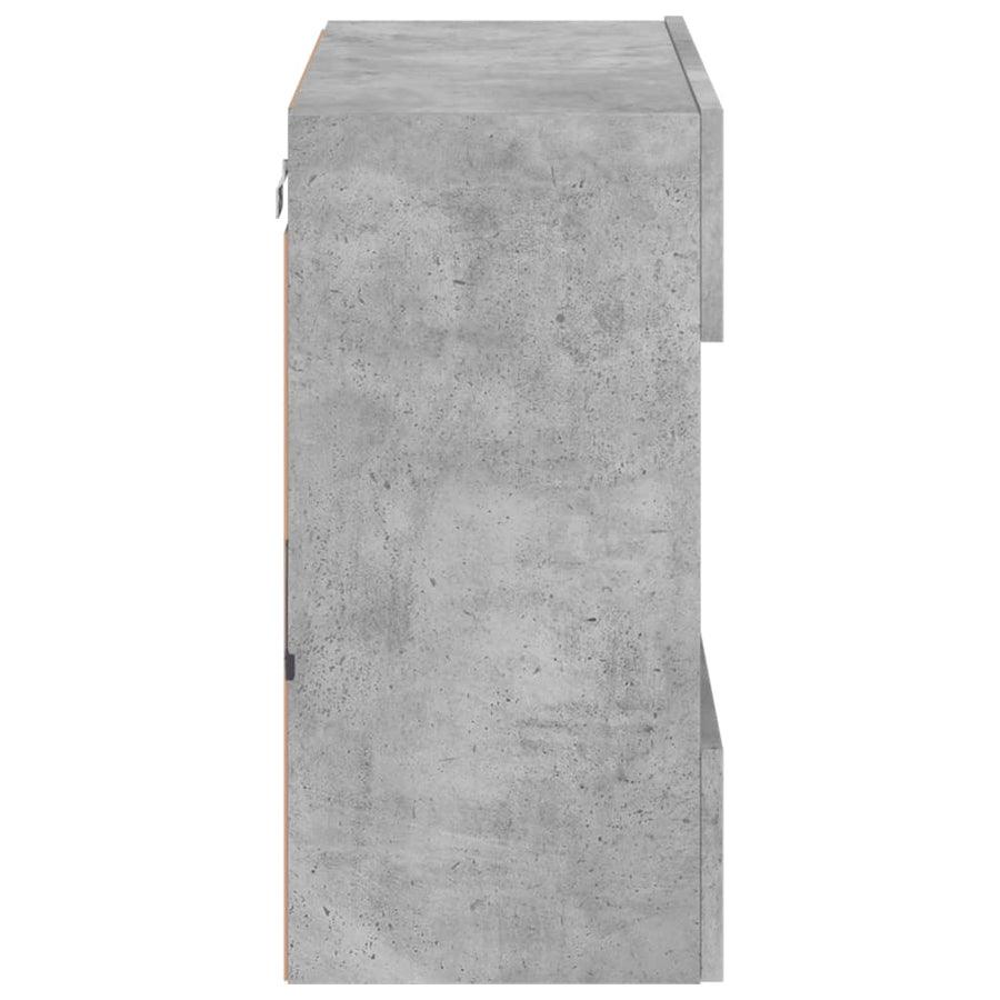Tv-Wandmeubel Met Led-Verlichting 58,5X30X60,5 Cm 1 58.5 x 30 x 60.5 cm Betongrijs