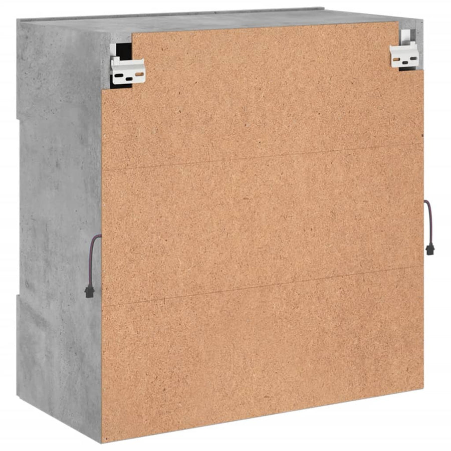 Tv-Wandmeubel Met Led-Verlichting 58,5X30X60,5 Cm 1 58.5 x 30 x 60.5 cm Betongrijs