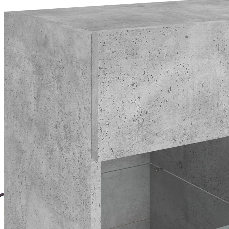 Tv-Wandmeubel Met Led-Verlichting 58,5X30X60,5 Cm 1 58.5 x 30 x 60.5 cm Betongrijs