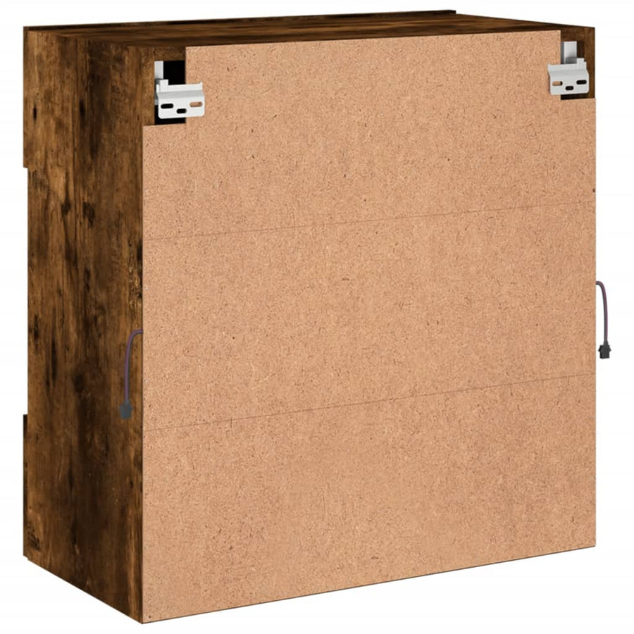 Tv-Wandmeubel Met Led-Verlichting 58,5X30X60,5 Cm 1 58.5 x 30 x 60.5 cm Gerookt eiken