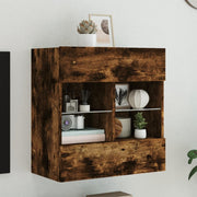 Tv-wandmeubel 58,5x30x60,5 cm gerookt eiken