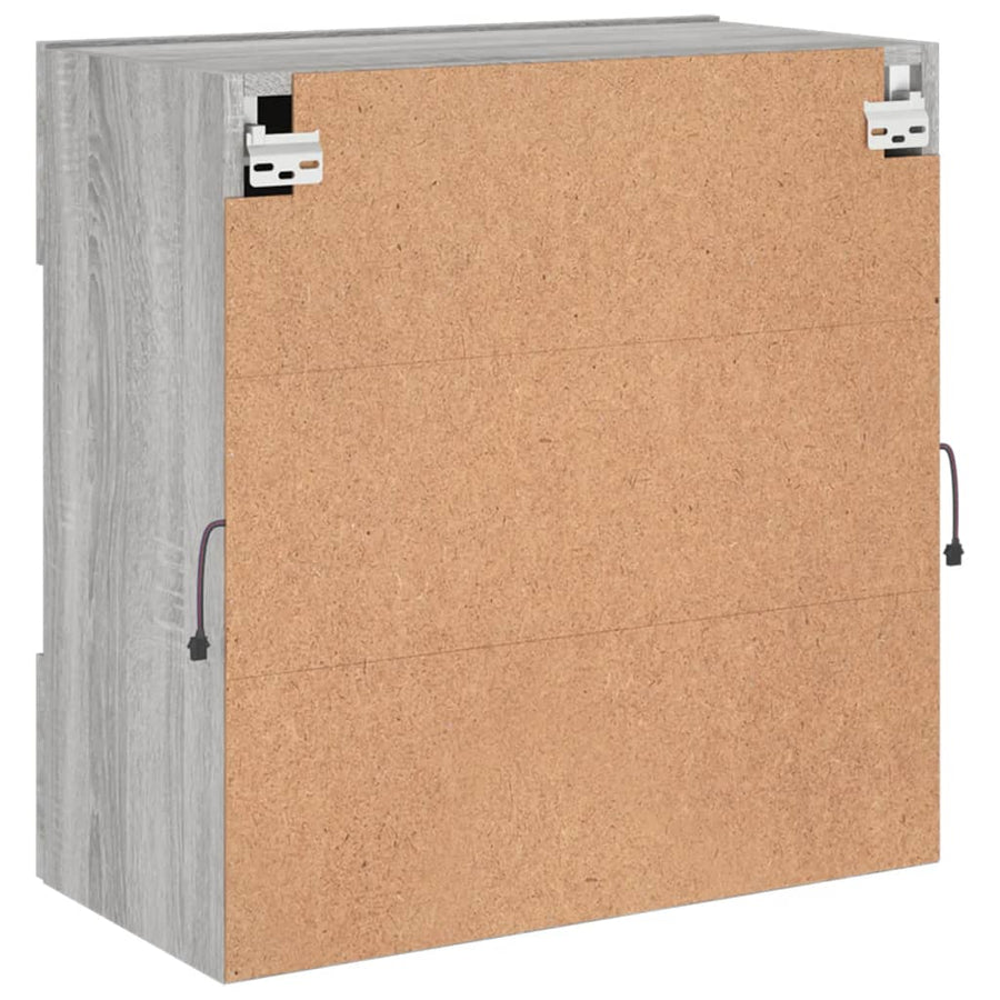 Tv-Wandmeubel Met Led-Verlichting 58,5X30X60,5 Cm 1 58.5 x 30 x 60.5 cm Grijs sonoma