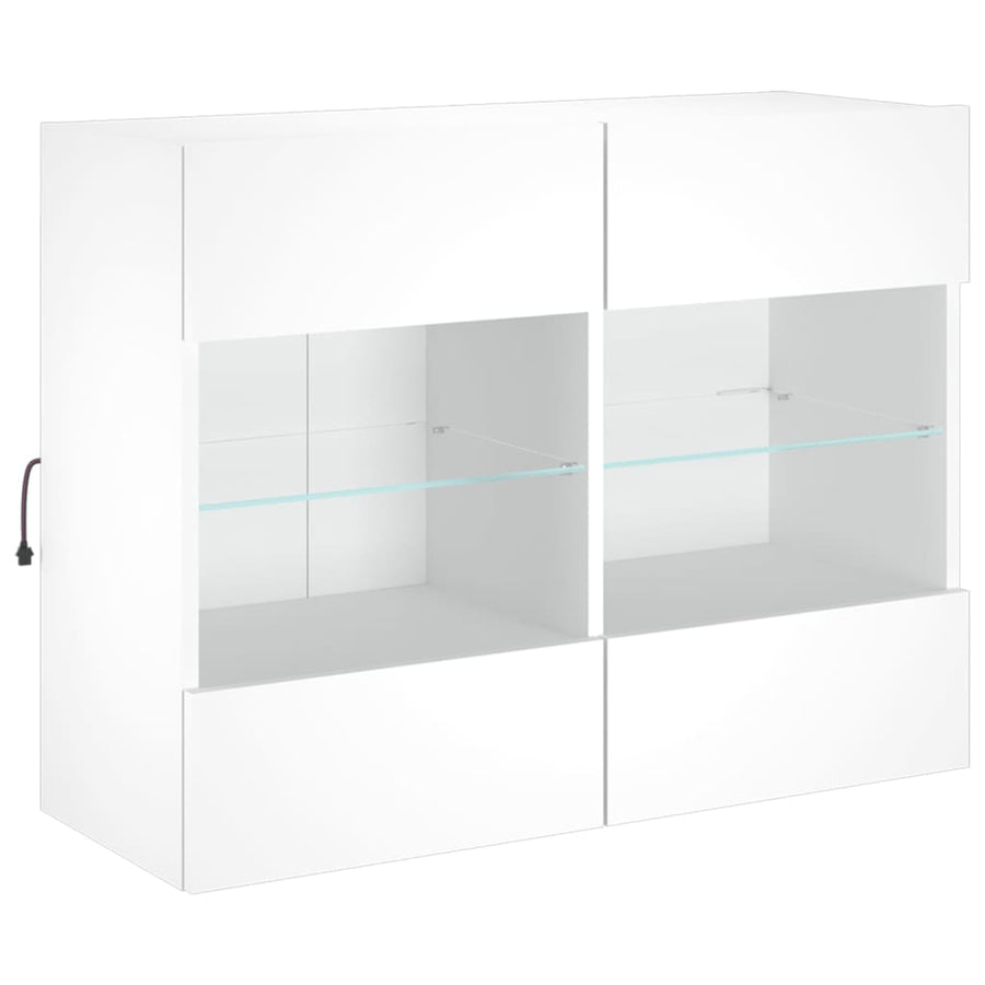 Tv-Wandmeubel Met Led-Verlichting 78,5X30X60,5 Cm 1 78.5 x 30 x 60.5 cm Wit