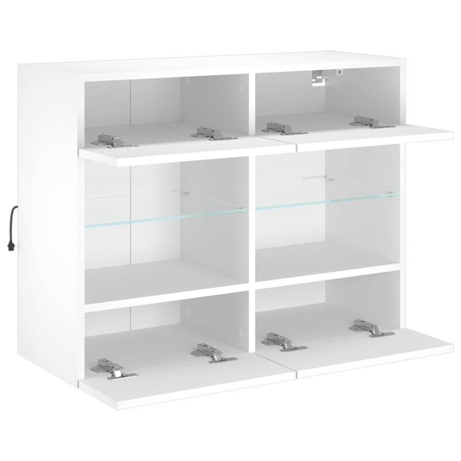 Tv-Wandmeubel Met Led-Verlichting 78,5X30X60,5 Cm 1 78.5 x 30 x 60.5 cm Wit