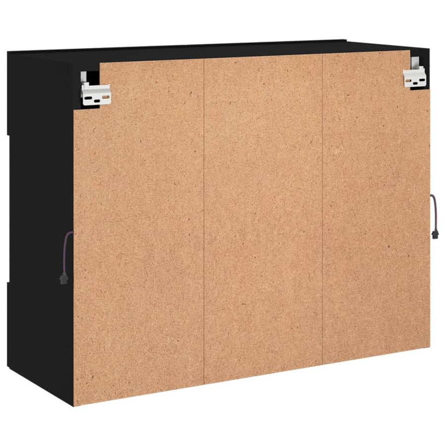 Tv-Wandmeubel Met Led-Verlichting 78,5X30X60,5 Cm 1 78.5 x 30 x 60.5 cm Zwart