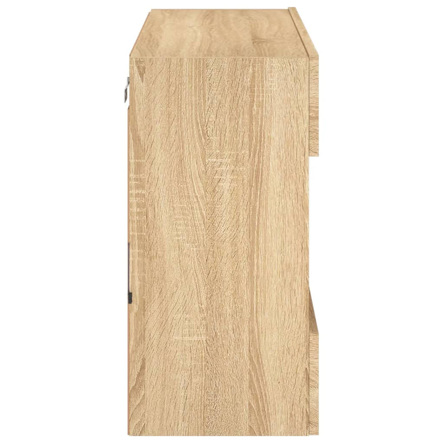 Tv-Wandmeubel Met Led-Verlichting 78,5X30X60,5 Cm 1 78.5 x 30 x 60.5 cm Sonoma eiken