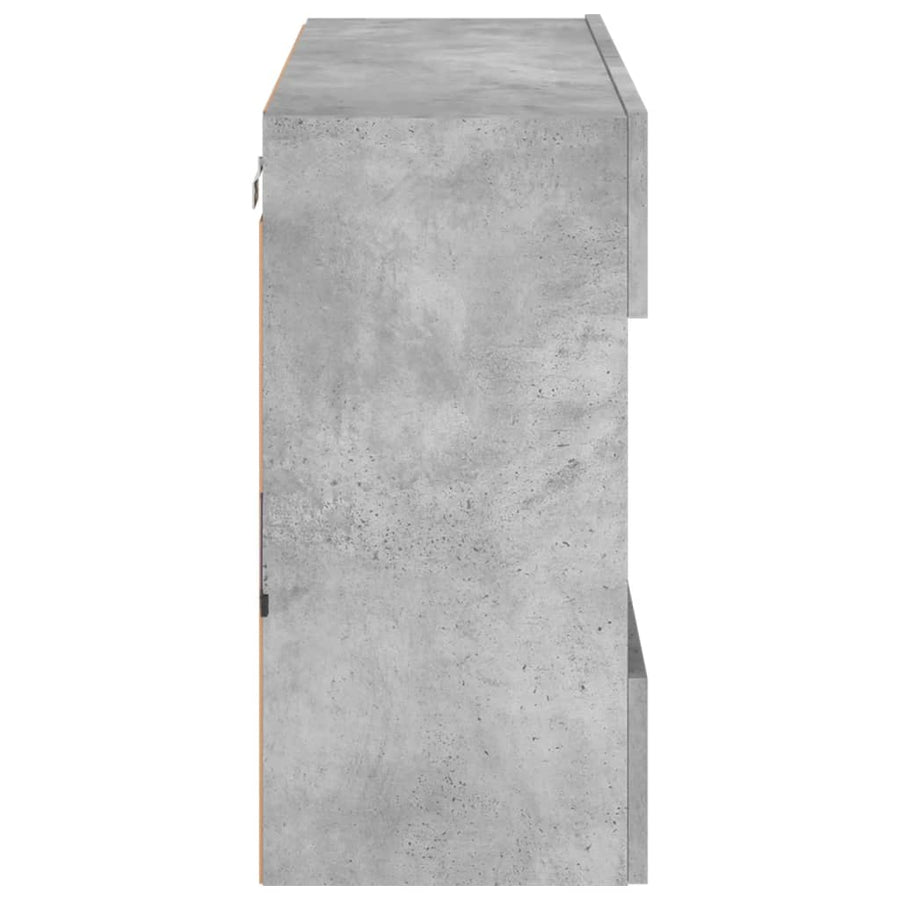 Tv-Wandmeubel Met Led-Verlichting 78,5X30X60,5 Cm 1 78.5 x 30 x 60.5 cm Betongrijs