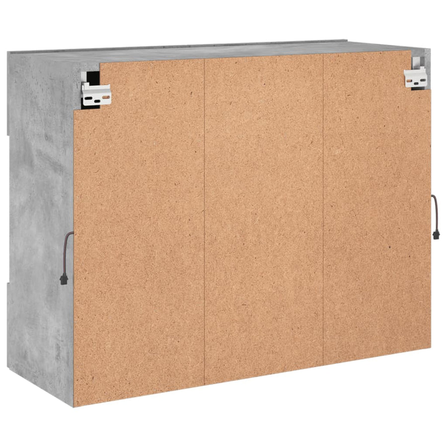 Tv-Wandmeubel Met Led-Verlichting 78,5X30X60,5 Cm 1 78.5 x 30 x 60.5 cm Betongrijs