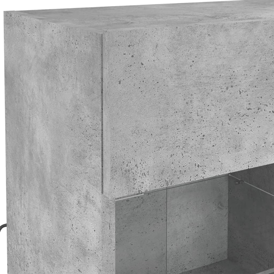 Tv-Wandmeubel Met Led-Verlichting 78,5X30X60,5 Cm 1 78.5 x 30 x 60.5 cm Betongrijs
