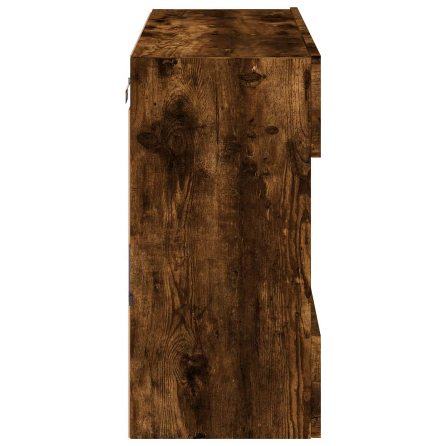 Tv-Wandmeubel Met Led-Verlichting 78,5X30X60,5 Cm 1 78.5 x 30 x 60.5 cm Gerookt eiken