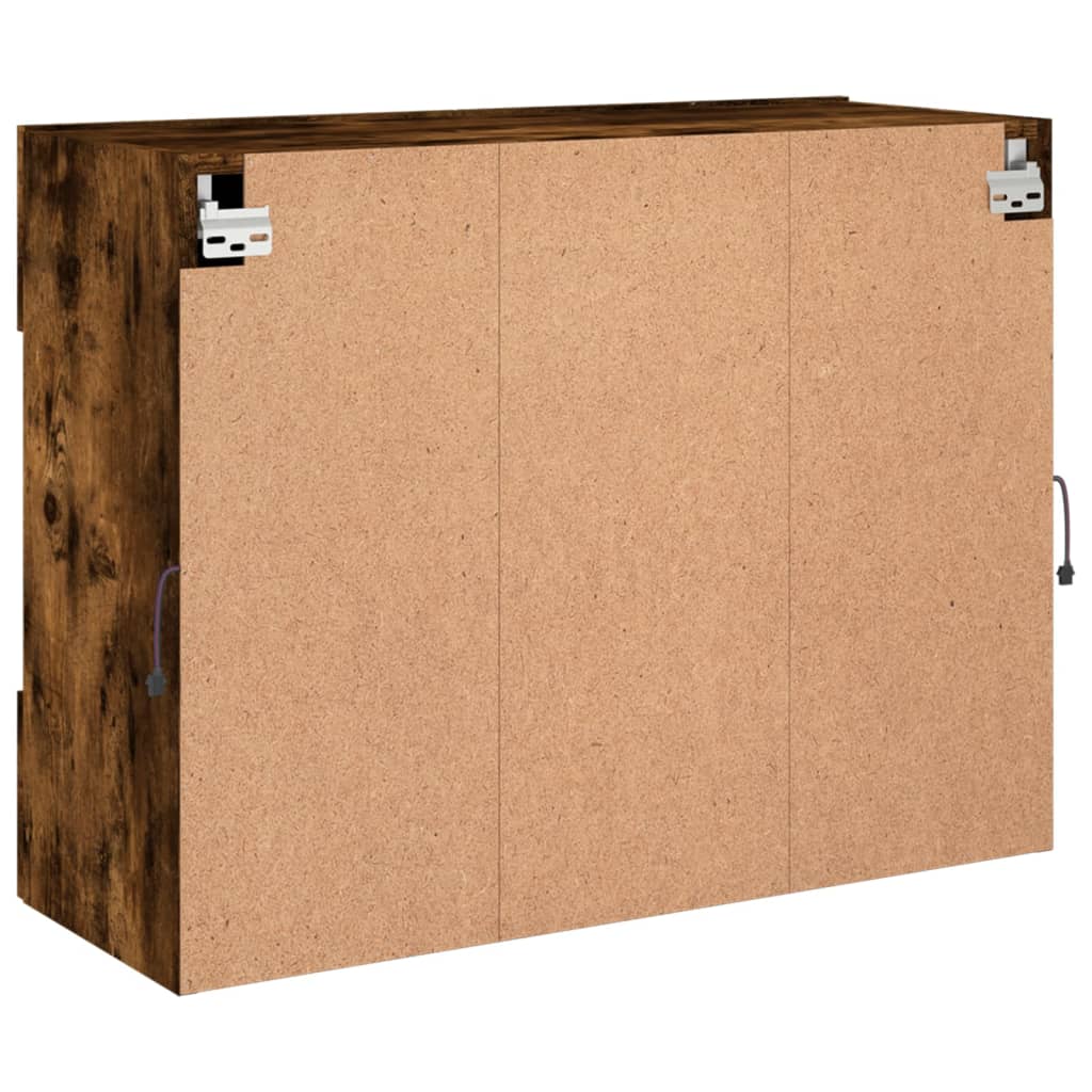 Tv-Wandmeubel Met Led-Verlichting 78,5X30X60,5 Cm 1 78.5 x 30 x 60.5 cm Gerookt eiken