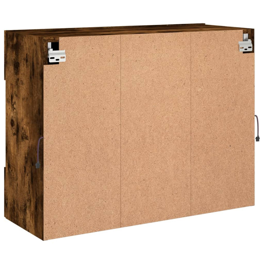 Tv-Wandmeubel Met Led-Verlichting 78,5X30X60,5 Cm 1 78.5 x 30 x 60.5 cm Gerookt eiken