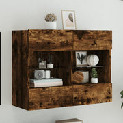 Tv-wandmeubel 78,5x30x60,5 cm gerookt eiken