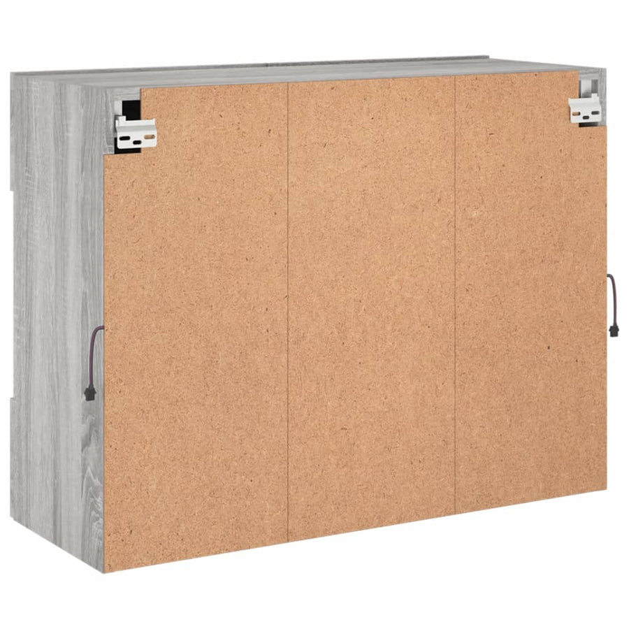 Tv-Wandmeubel Met Led-Verlichting 78,5X30X60,5 Cm 1 78.5 x 30 x 60.5 cm Grijs sonoma