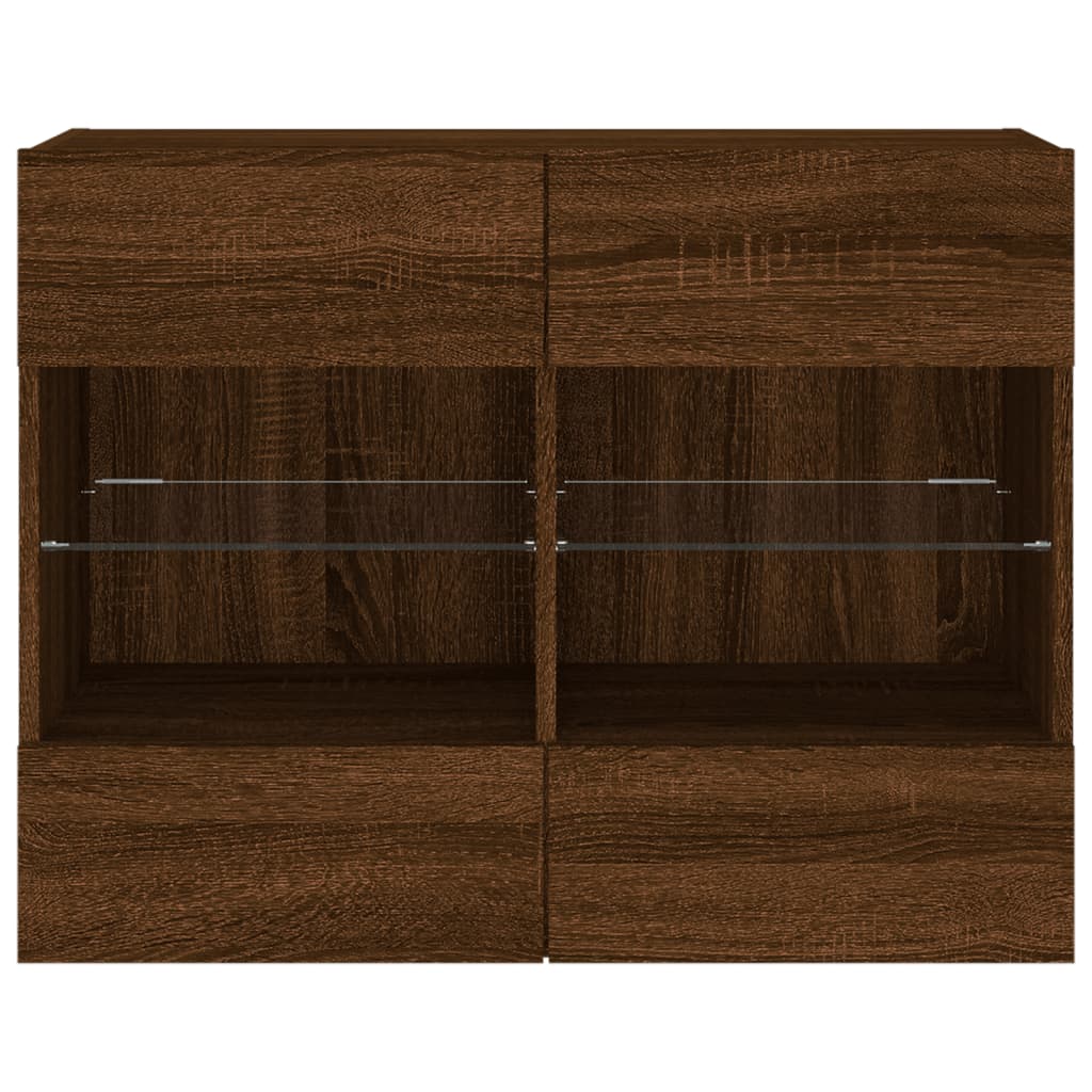Tv-Wandmeubel Met Led 78,5X30X60,5 Cm Bruineikenkleurig 1 78.5 x 30 x 60.5 cm bruin eikenkleur