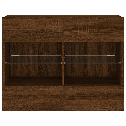 Tv-Wandmeubel Met Led 78,5X30X60,5 Cm Bruineikenkleurig 1 78.5 x 30 x 60.5 cm bruin eikenkleur
