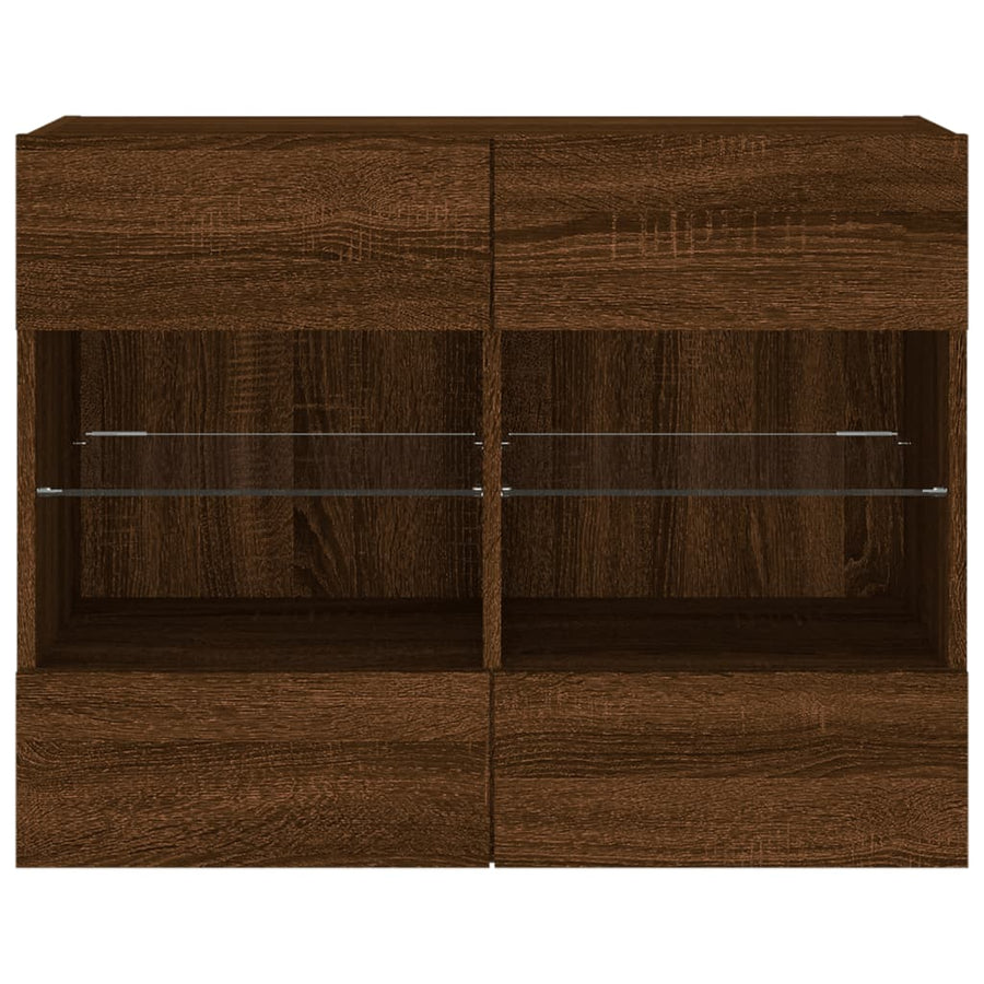 Tv-Wandmeubel Met Led 78,5X30X60,5 Cm Bruineikenkleurig 1 78.5 x 30 x 60.5 cm bruin eikenkleur