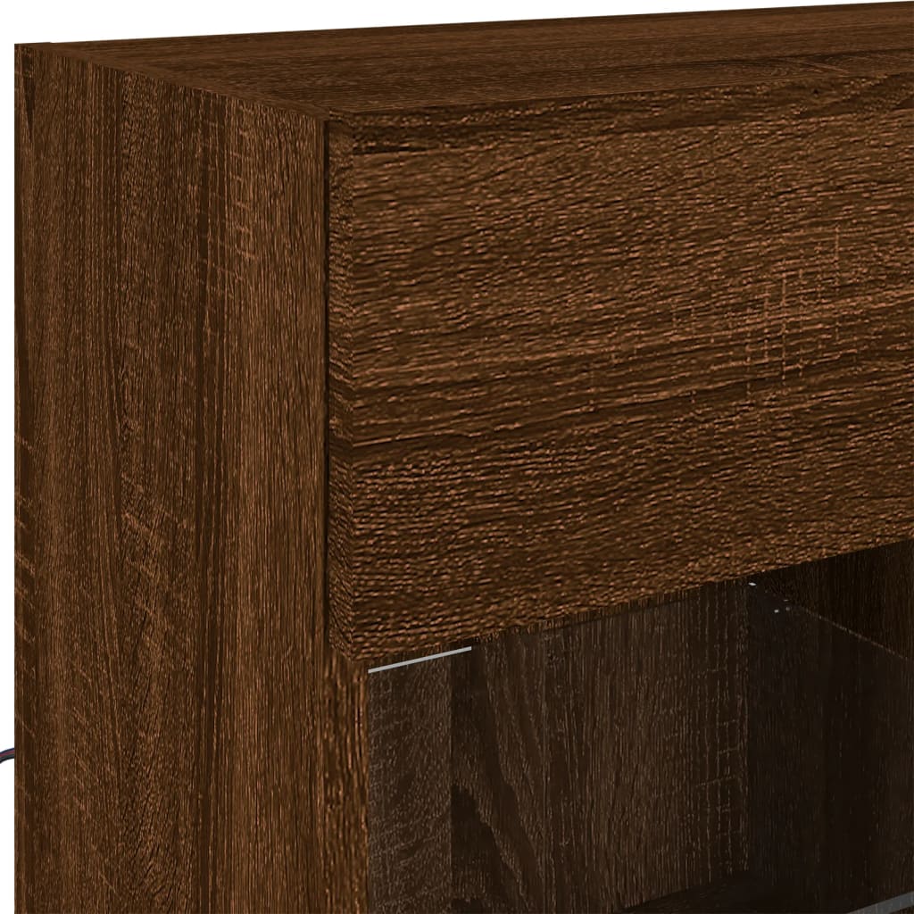 Tv-Wandmeubel Met Led 78,5X30X60,5 Cm Bruineikenkleurig 1 78.5 x 30 x 60.5 cm bruin eikenkleur