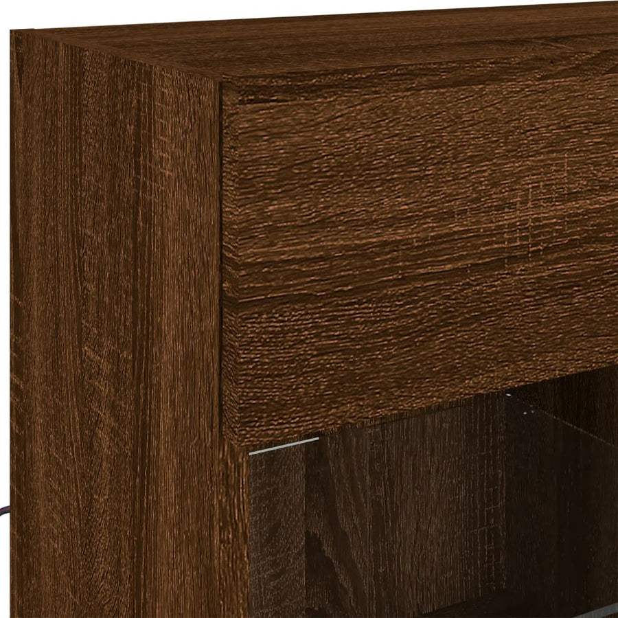 Tv-Wandmeubel Met Led 78,5X30X60,5 Cm Bruineikenkleurig 1 78.5 x 30 x 60.5 cm bruin eikenkleur
