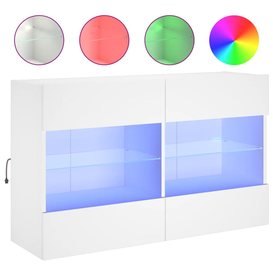Tv-Wandmeubel Met Led-Verlichting 98,5X30X60,5 Cm 1