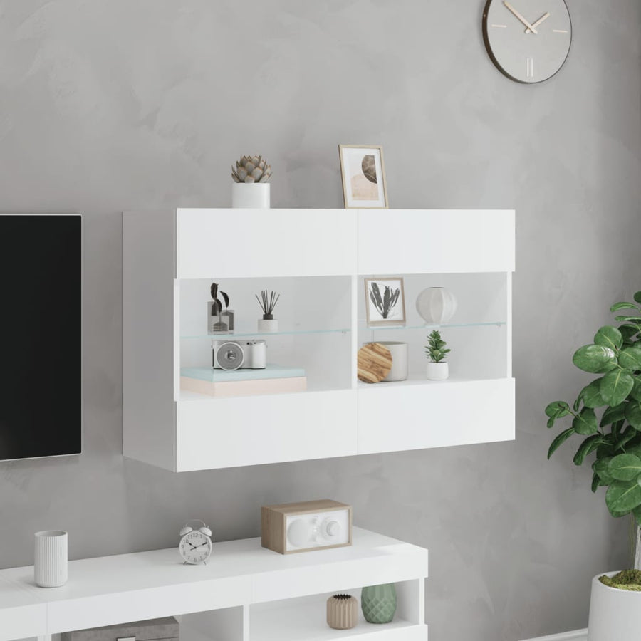 Tv-Wandmeubel Met Led-Verlichting 98,5X30X60,5 Cm 1