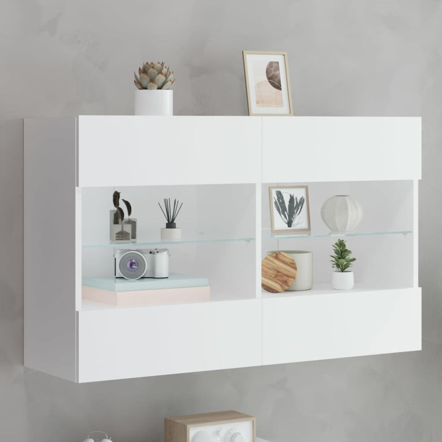 Tv-Wandmeubel Met Led-Verlichting 98,5X30X60,5 Cm 1