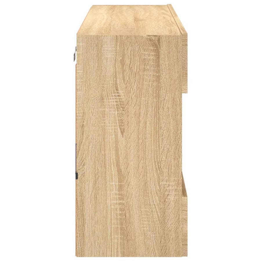 Tv-Wandmeubel Met Led-Verlichting 98,5X30X60,5 Cm 1 98.5 x 30 x 60.5 cm Sonoma eiken