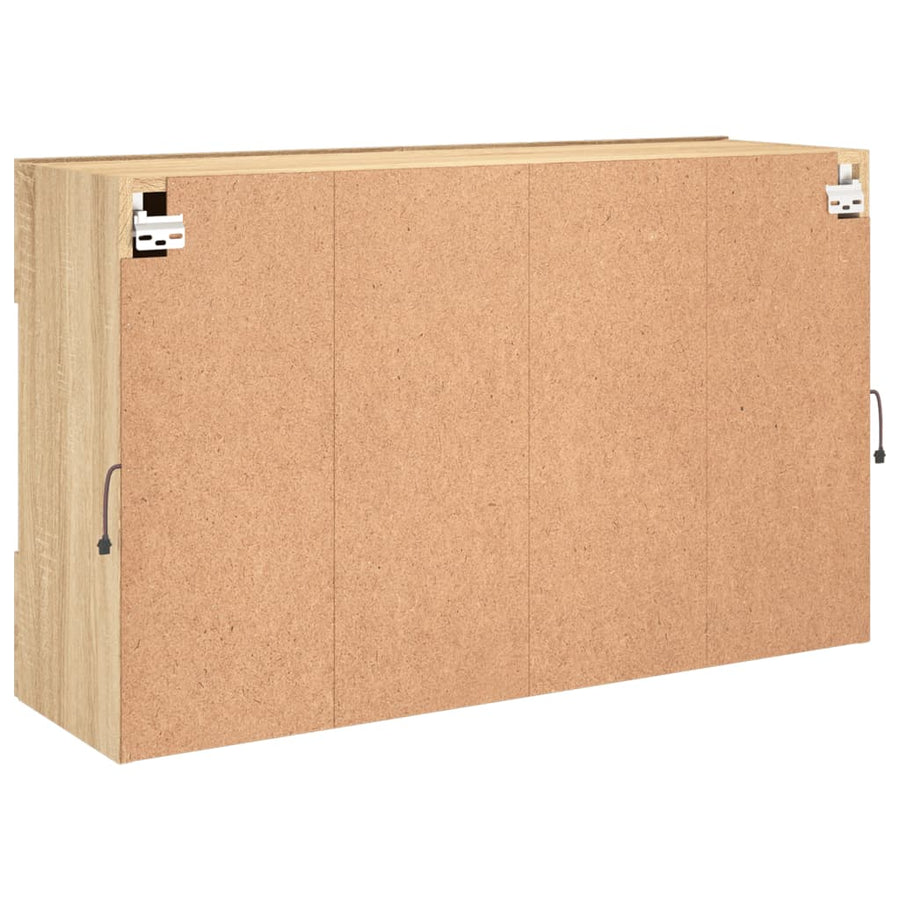 Tv-Wandmeubel Met Led-Verlichting 98,5X30X60,5 Cm 1 98.5 x 30 x 60.5 cm Sonoma eiken