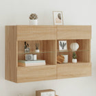 Tv-wandmeubel 98,5x30x60,5 cm sonoma eiken met led