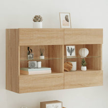 Tv-Wandmeubel Met Led-Verlichting 98,5X30X60,5 Cm 1 98.5 x 30 x 60.5 cm Sonoma eiken