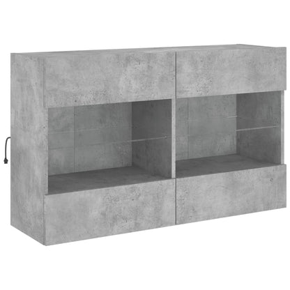 Tv-Wandmeubel Met Led-Verlichting 98,5X30X60,5 Cm 1 98.5 x 30 x 60.5 cm Betongrijs