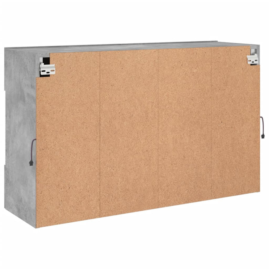 Tv-Wandmeubel Met Led-Verlichting 98,5X30X60,5 Cm 1 98.5 x 30 x 60.5 cm Betongrijs