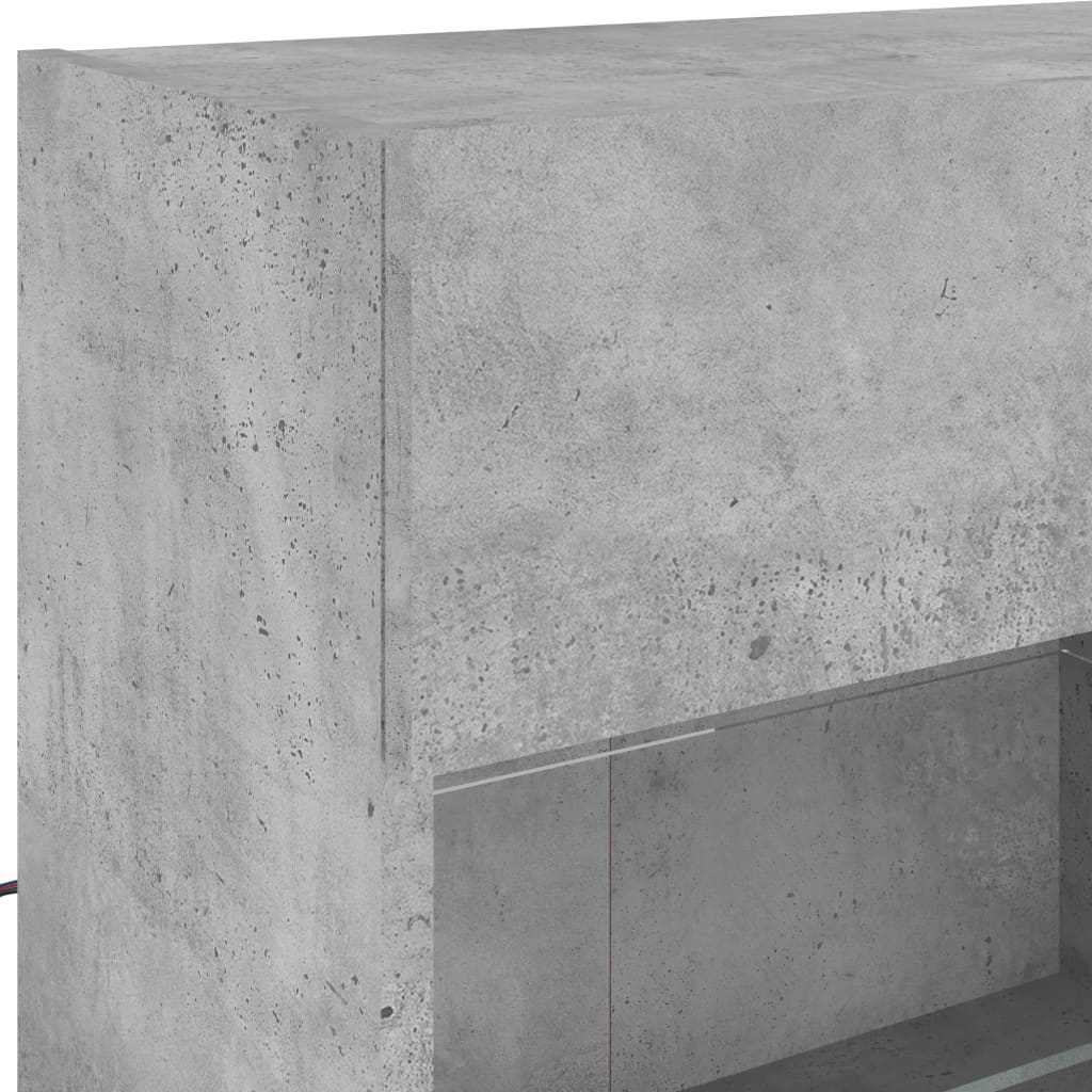 Tv-Wandmeubel Met Led-Verlichting 98,5X30X60,5 Cm 1 98.5 x 30 x 60.5 cm Betongrijs
