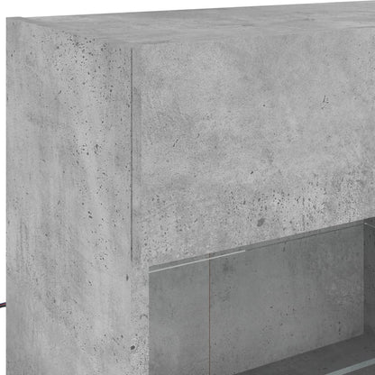Tv-Wandmeubel Met Led-Verlichting 98,5X30X60,5 Cm 1 98.5 x 30 x 60.5 cm Betongrijs