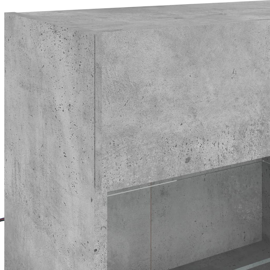 Tv-Wandmeubel Met Led-Verlichting 98,5X30X60,5 Cm 1 98.5 x 30 x 60.5 cm Betongrijs
