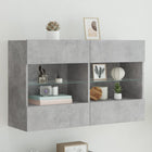 Tv-wandmeubel 98,5x30x60,5 cm betongrijs LED