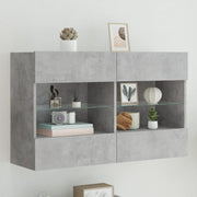Tv-wandmeubel 98,5x30x60,5 cm betongrijs LED