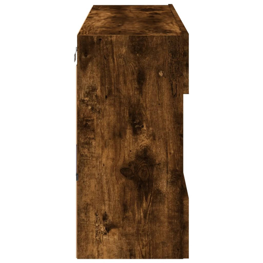 Tv-Wandmeubel Met Led-Verlichting 98,5X30X60,5 Cm 1 98.5 x 30 x 60.5 cm Gerookt eiken