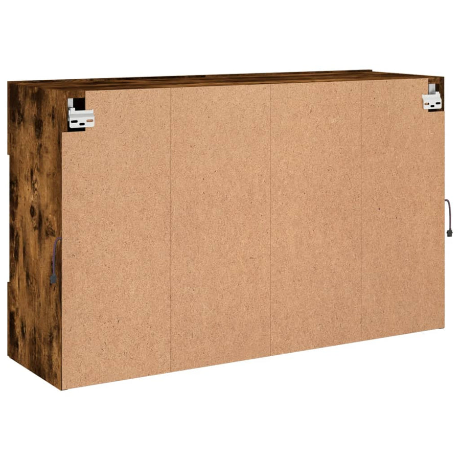 Tv-Wandmeubel Met Led-Verlichting 98,5X30X60,5 Cm 1 98.5 x 30 x 60.5 cm Gerookt eiken