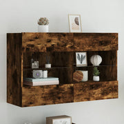Tv-wandmeubel 98,5x30x60,5 cm gerookt eiken