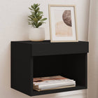 LED Bedside Tables 2 pcs Wall-mounted Black
